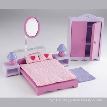 Mobiliário de madeira Mini Bedroom Set Brinquedos